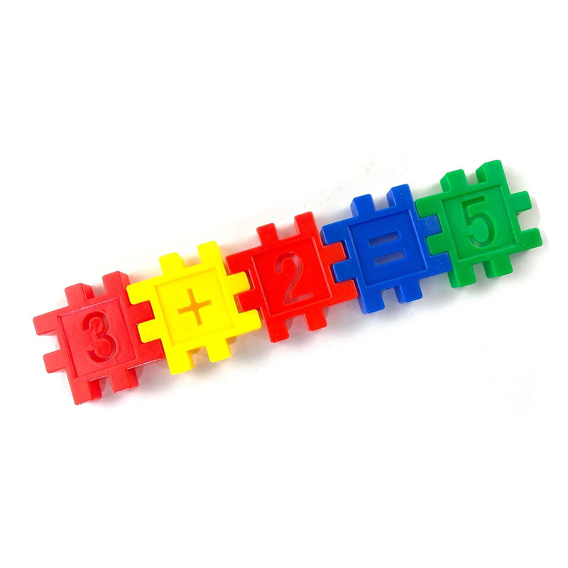 Brinquedo De Montar Interativo Plastico Blocos Infantil Numeros Coloridos Conjunto C/ 80pcs