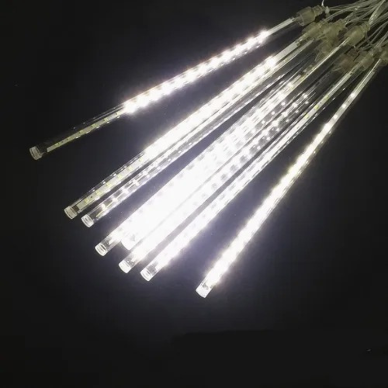 8 Tubos De Luz LED De 50cm Em Cascata De Iluminação Efeito Gelo Chuva Natal