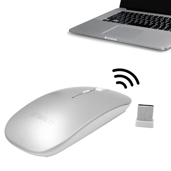 Mouse Sem Fio 2.4GHZ Recarregavel USB Ergonomico Wireless  AGold