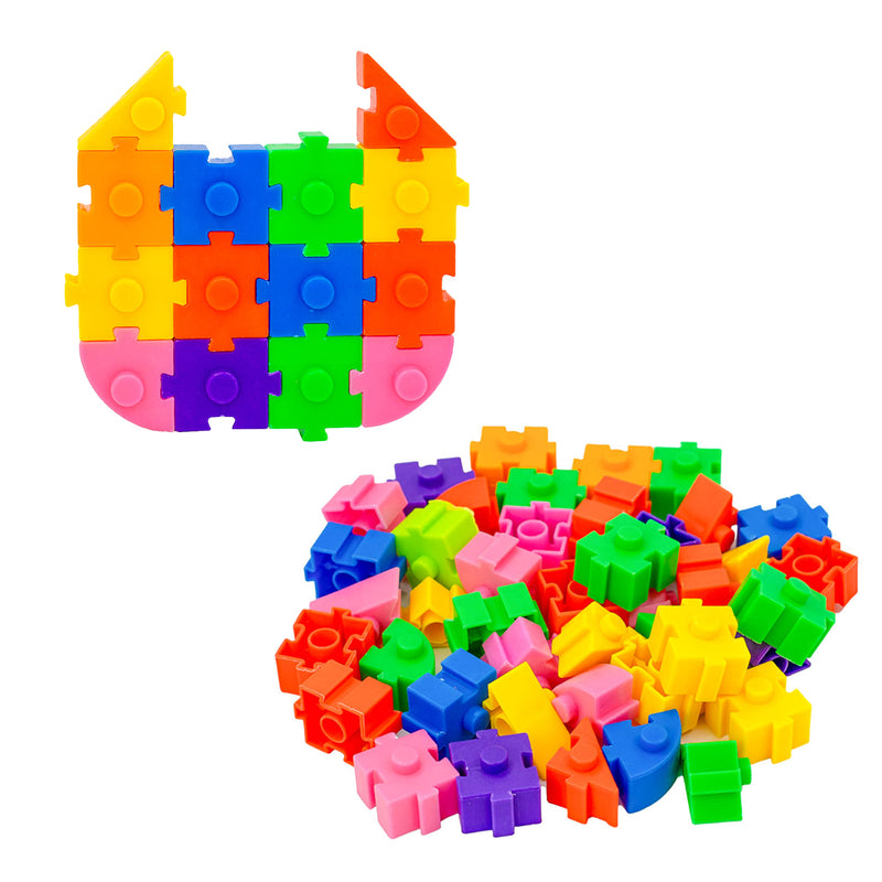 Brinquedo De Montar Interativo Plastico Blocos Infantil Coloridos Formas Triangulo Quadrado Circulo