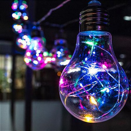 Fio de Fada com 10 Lâmpadas de LED Pisca - USB ou Pilha - Perfeito para Decoração e Iluminação de Festas