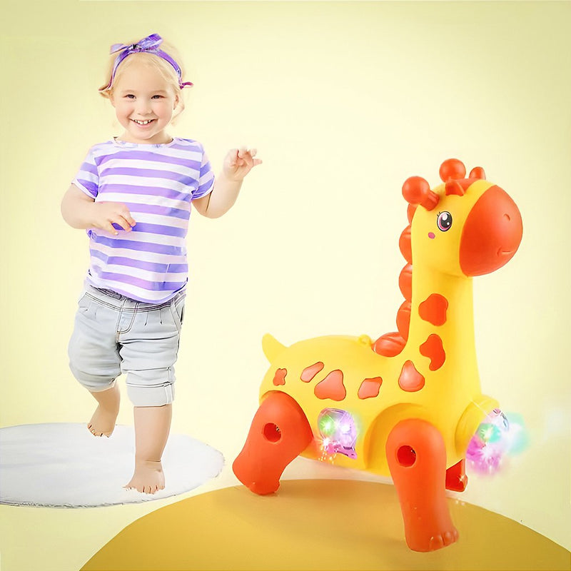 Girafa Brinquedo Infantil Dançante Robô Som Luz Crianças Bebe