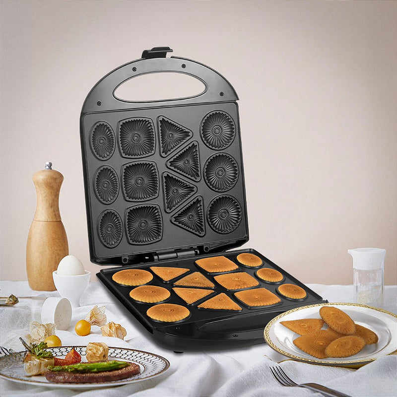 Máquina De Fazer Biscoito Elétrica Bolacha Cookie Waffle Potência de 1400W