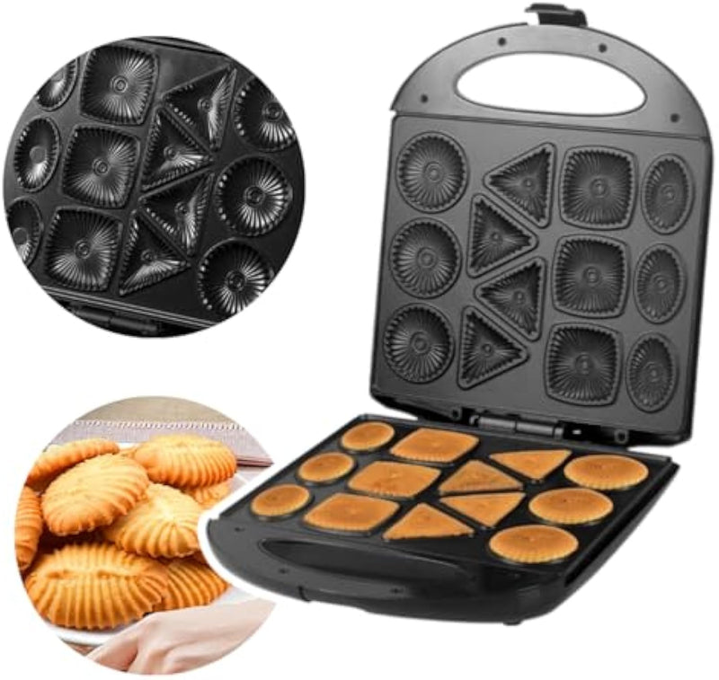 Máquina De Fazer Biscoito Elétrica Bolacha Cookie Waffle Potência de 1400W