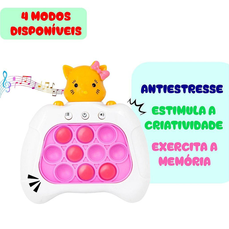 Brinquedo Pop It Eletrônico Mini Gamer Anti Stress Com Som Educativo